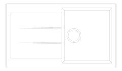 Plan Image of Sink Kitchen Oliveri Santorini SingleBowl Topmount Drainer Right