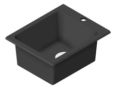3D Shaded Image of Sink Kitchen Oliveri Santorini StandardBowl Topmount