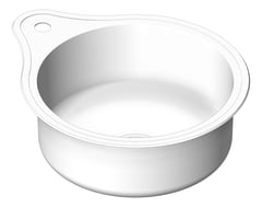3D Shaded Image of Sink Kitchen Oliveri Solitaire Topmount RoundBowl TapLanding