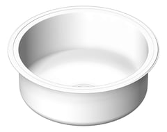3D Shaded Image of Sink Kitchen Oliveri Solitaire Undermount RoundBowl