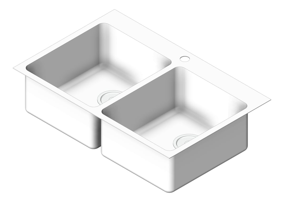 Image of Sink Kitchen Oliveri Sonetto DoubleBowl Topmount