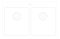 Plan Image of Sink Kitchen Oliveri Sonetto DoubleBowl Topmount