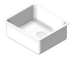 3D Shaded Image of Sink Kitchen Oliveri Sonetto LargeBowl Undermount