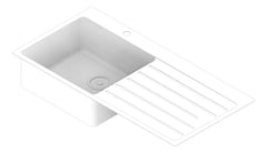 3D Documentation Image of Sink Kitchen Oliveri Sonetto SingleBowl Drainer LHS