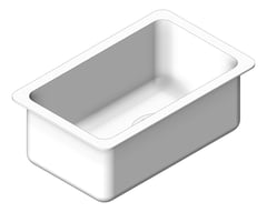 3D Shaded Image of Sink Kitchen Oliveri Sonetto SkinnyBowl Undermount