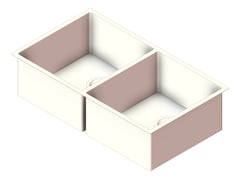 3D Shaded Image of Sink Kitchen Oliveri Spectra DoubleBowl