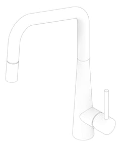 3D Documentation Image of Mixer Hob Oliveri Essente GooseNeck PullOut Square