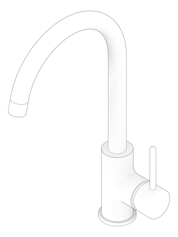3D Documentation Image of Mixer Hob Oliveri Venice GooseNeck