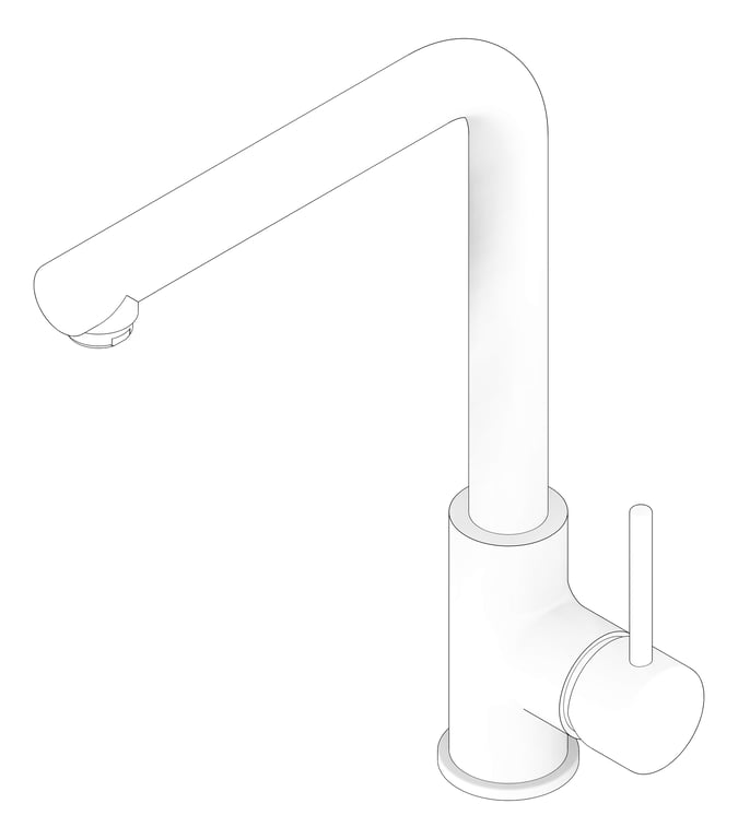 3D Documentation Image of Mixer Hob Oliveri Venice RightAngle