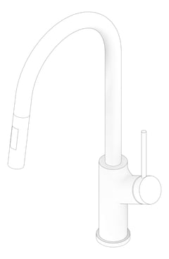 3D Documentation Image of Mixer Hob Oliveri Vilo PullOutSpray