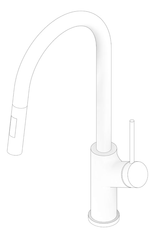 3D Documentation Image of Mixer Hob Oliveri Vilo PullOutSpray