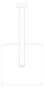 Plan Image of Shower Head Oliveri Monaco WallMount Thin