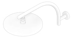 3D Documentation Image of Shower Head Oliveri Rome WallMount Raised