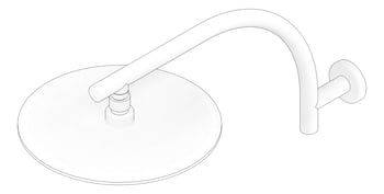 3D Documentation Image of Shower Head Oliveri Rome WallMount Raised Thin