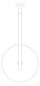 Plan Image of Shower Head Oliveri Rome WallMount Raised Thin