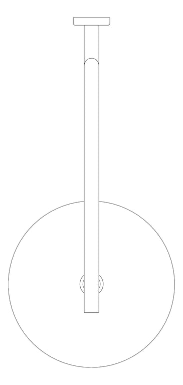 Plan Image of Shower Head Oliveri Rome WallMount Raised Thin