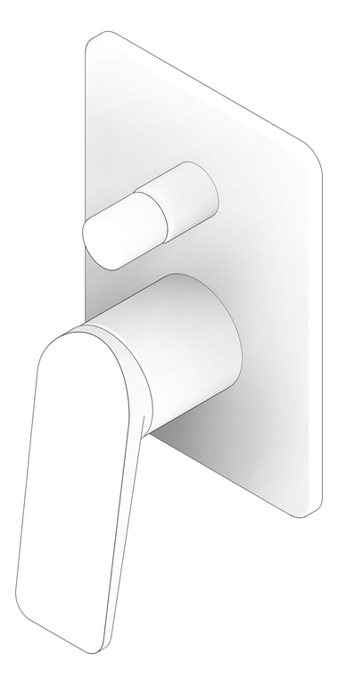 3D Documentation Image of MixerTap Diverter Oliveri Paris