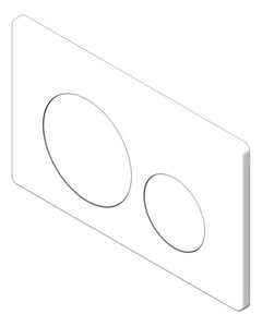 3D Shaded Image of PushPlate Wall Oliveri Round