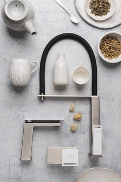 116-7303-40 116-7703-40 116-7803-40 116-9003-80 116-9000-80 116-9002-80 Phoenix Zimi Collection Matte White RGB.jpg Image of Mixer Sink Phoenix Zimi