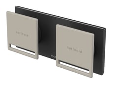 116-7923-10 Zimi Twin Shower Wall Mixer - Oatmeal.jpg Image of MixerTap Wall Phoenix Zimi Twin