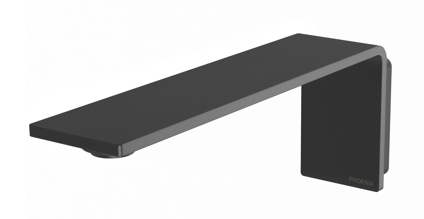 117-7610-10 Axia Wall Basin Outlet 200mm.jpg Image of Spout Wall Phoenix Axia Basin