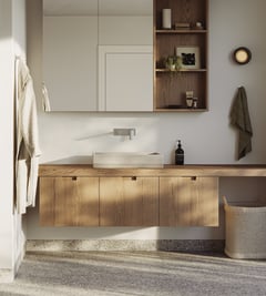 128-7810-51 128-8400-51 Phoenix Enviro316 Collection Lifestyle Crop1 RGB.jpg Image of MixerSet Wall Phoenix Enviro316 Basin Bath 200mm