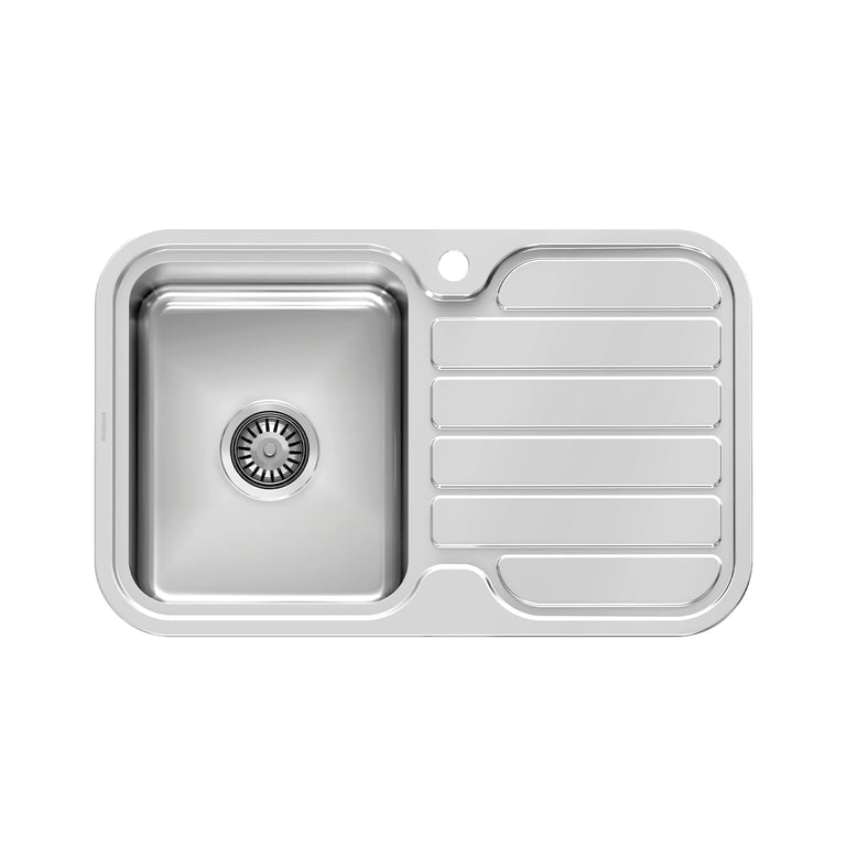 300-1111-50_1000_Series_Single_LH_Bowl_Sink_with_Drainer_with_Hole.jpg Image of Sink Kitchen Phoenix 1000Series Single Drainer Left