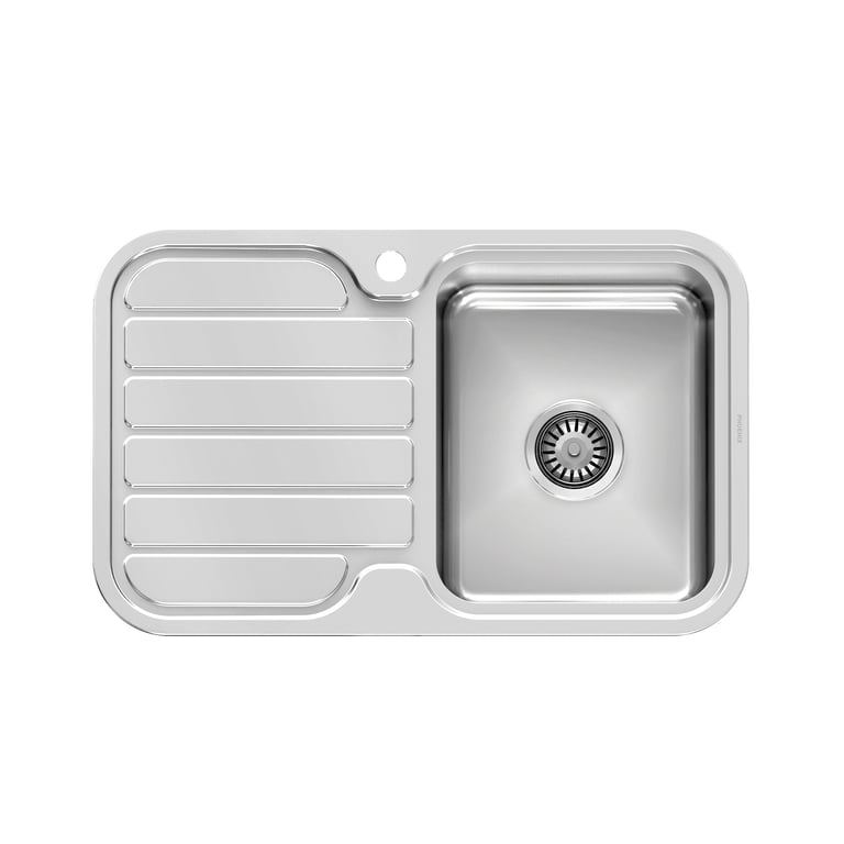 300-1211-50_1000_Series_Single_RH_Bowl_Sink_with_Drainer_with_Hole.jpg Image of Sink Kitchen Phoenix 1000Series Single Drainer Right