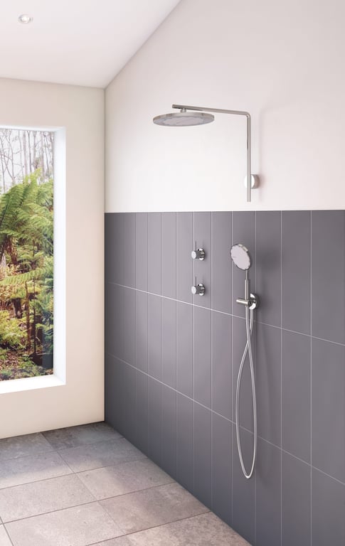608-5100-00 608-6610-00 112-7800-00 Phoenix NX Iko Shower Arm & Rose and Hand Shower Lifestyle 3 RGB.jpg Image of Shower Hand Phoenix NXIko