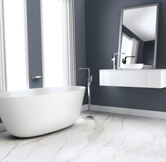 RA745CHR RA790CHR Phoenix Radii Floor Mounted Bath Mixer and Vessel Mixer Lifestyle RGB.jpg Image of Mixer Bath Phoenix Radii FloorMount