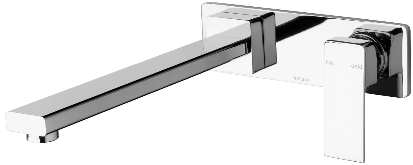 RA764 CHR Radii Wall Bath Set 280mm.jpg Image of MixerSet Wall Phoenix Radii Bath 280