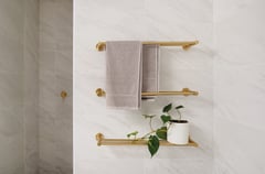 RA813-12 Phoenix Radii Double Towel Rail 600mm Hero RGB.jpg Image of TowelRail Double Phoenix Radii 600 RoundPlate