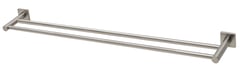 RS812 BN Radii Double Towel Rail 800mm Square Plate.jpg Image of TowelRail Double Phoenix Radii 800 SquarePlate