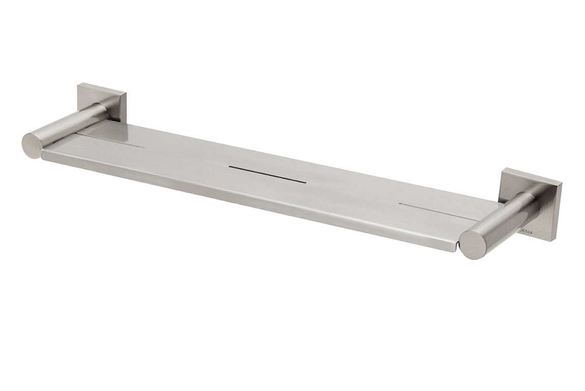 RS886 BN Radii Metal Shelf Square Plate.jpg Image of Shelf Metal Phoenix Radii SquarePlate