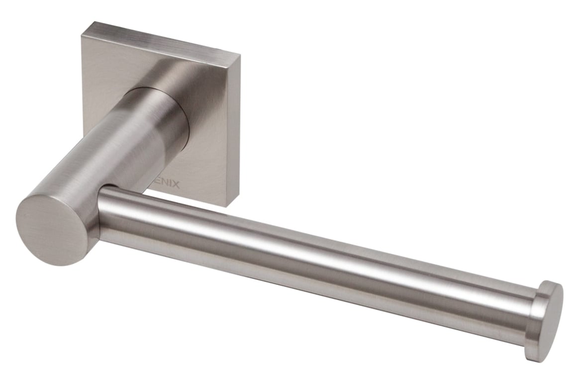 RS892 BN Radii Toilet Roll Holder Square Plate.jpg Image of ToiletRollHolder Single Phoenix Radii SquarePlate