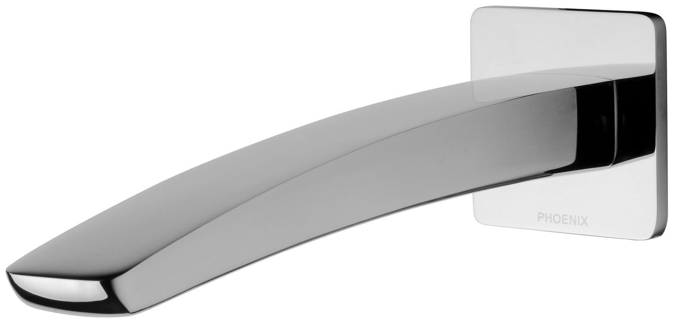 RU776 CHR Rush Wall Bath Outlet 180mm.jpg Image of Spout Wall Phoenix Rush Bath