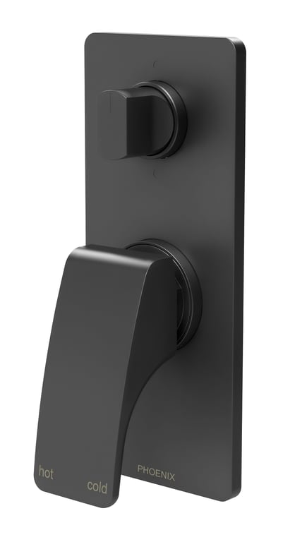 RU791 MB Rush Shower Bath Diverter Mixer.jpg Image of MixerTap Wall Phoenix Rush Diverter