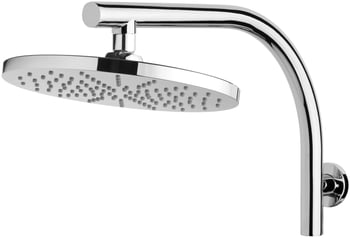 V533 Vivid Curved Shower Arm and 230mm Round Rose.jpg Image of Shower Head Phoenix Vivid Curved