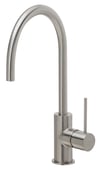 VS733 BN Vivid Slimline Sink Mixer 220mm Gooseneck.jpg Image of Mixer Sink Phoenix VividSlimline Gooseneck 220