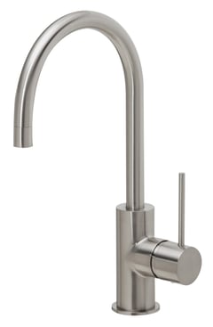 VS735 BN Vivid Slimline Sink Mixer 160mm Gooseneck.jpg Image of Mixer Sink Phoenix VividSlimline Gooseneck