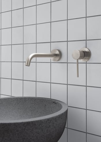 VS7801-40 VS774 BN Phoenix Vivid Slimline Shower Wall Mixer 60mm Backplate Hero RGB.jpg Image of Spout Wall Phoenix VividSlimline Basin Curved 180mm