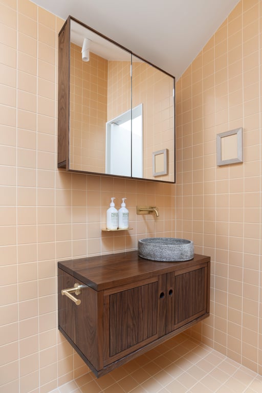 VS785-12 RA892-12 Phoenix Vivid Slimline Wall Mixer Set and Toilet Roll Holder Lifestyle RGB.jpg Image of ToiletRollHolder Single Phoenix Radii RoundPlate