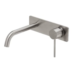 VS785_BN_Vivid_Slimline_Wall_Basin_Mixer_Set_180mm_Curved.jpg Image of MixerSet Wall Phoenix VividSlimline Basin Curved 180mm