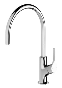 VV733 CHR Vivid Slimline Oval Sink Mixer 220mm Gooseneck.jpg Image of Mixer Sink Phoenix VividSlimlineOval 220