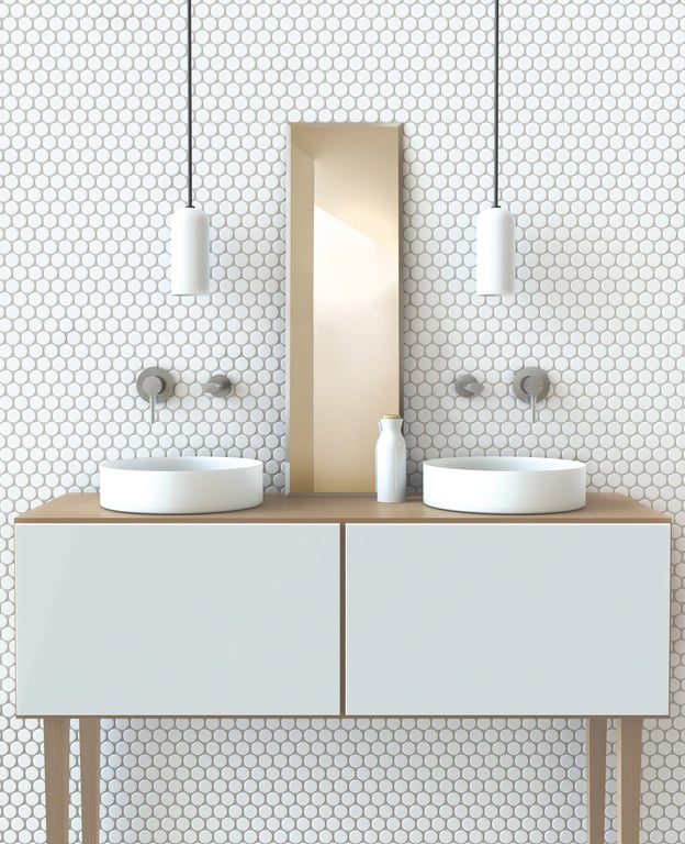 VV780-40 VV774-40 Phoenix Vivid Slimline Oval Wall Mixer and Wall Outlet Lifestyle RGB.jpg Image of MixerTap Wall Phoenix VividSlimlineOval