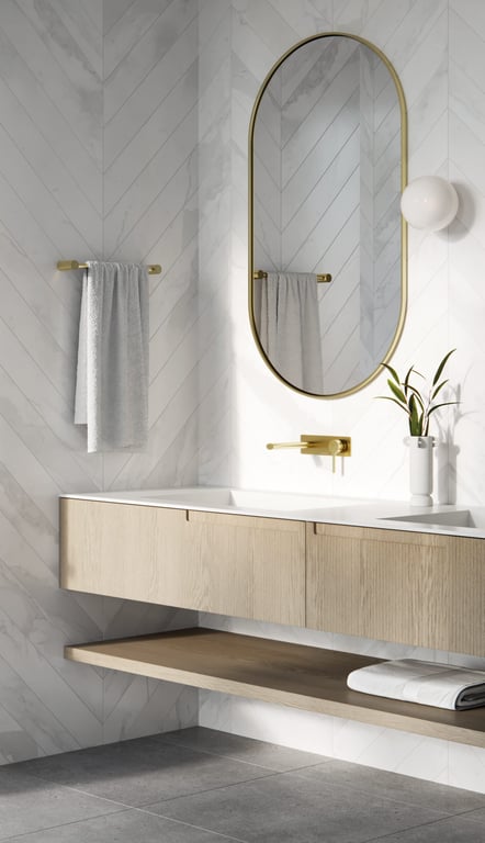 VV785-12 111-8500-12 Phoenix Vivid Slimline Oval Wall Basin Mixer Set and Hand Towel Rail Hero RGB.jpg Image of TowelRail Phoenix VividSlimline