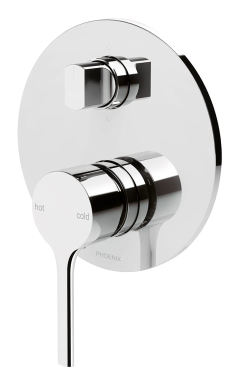 VV791 CHR Vivid Slimline Oval Shower Bath Diverter Mixer.jpg Image of MixerTap Wall Phoenix VividSlimlineOval Diverter