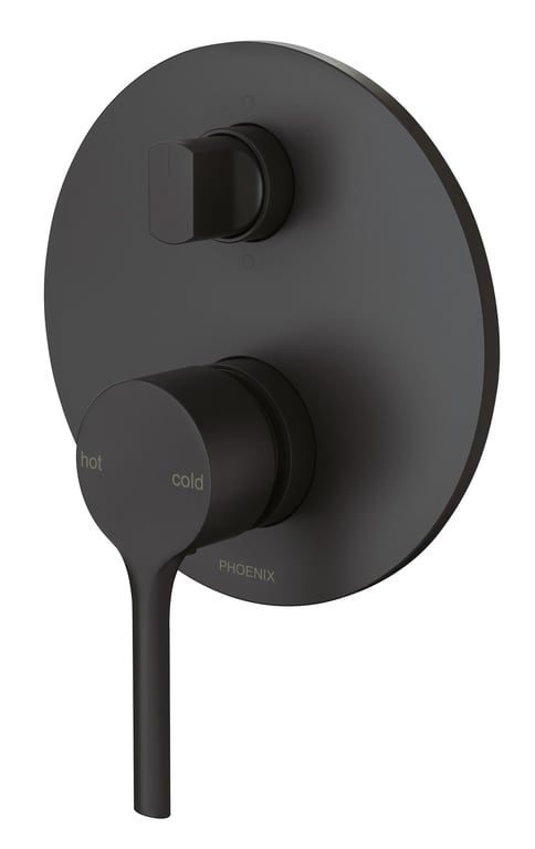 VV791 MB Vivid Slimline Oval Shower Bath Diverter Mixer.jpg Image of MixerTap Wall Phoenix VividSlimlineOval Diverter