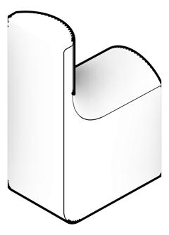 3D Documentation Image of RobeHook SurfaceMount Phoenix Gloss