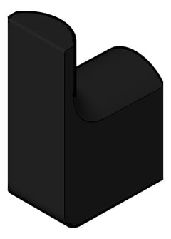 3D Shaded Image of RobeHook SurfaceMount Phoenix Gloss